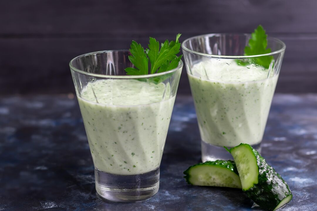 Kefir-cucumber diet